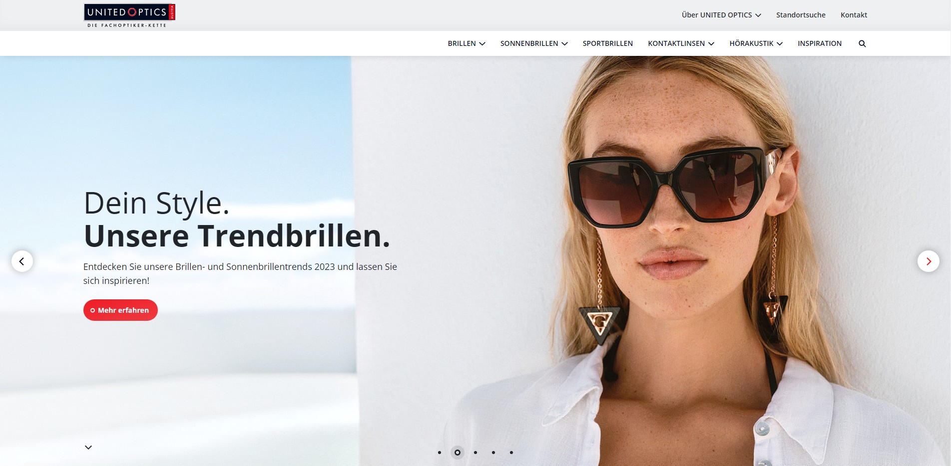 Mise en beauté pour la campagne United Optics