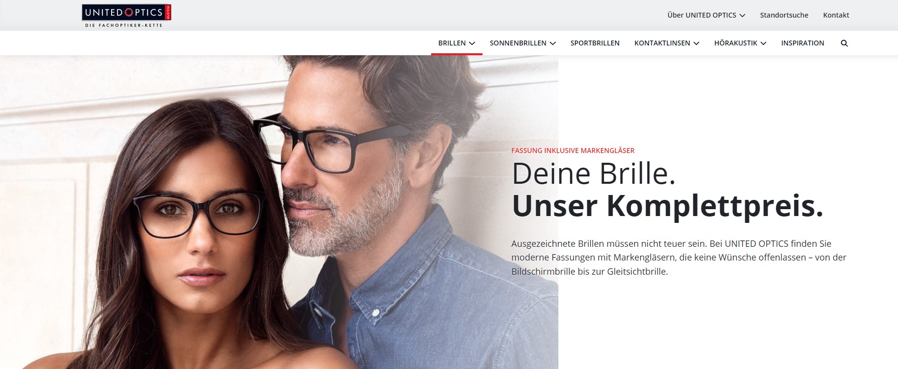 Mise en beauté pour la campagne United Optics